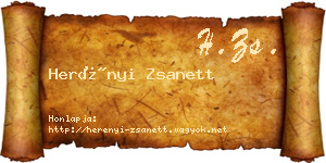 Herényi Zsanett névjegykártya